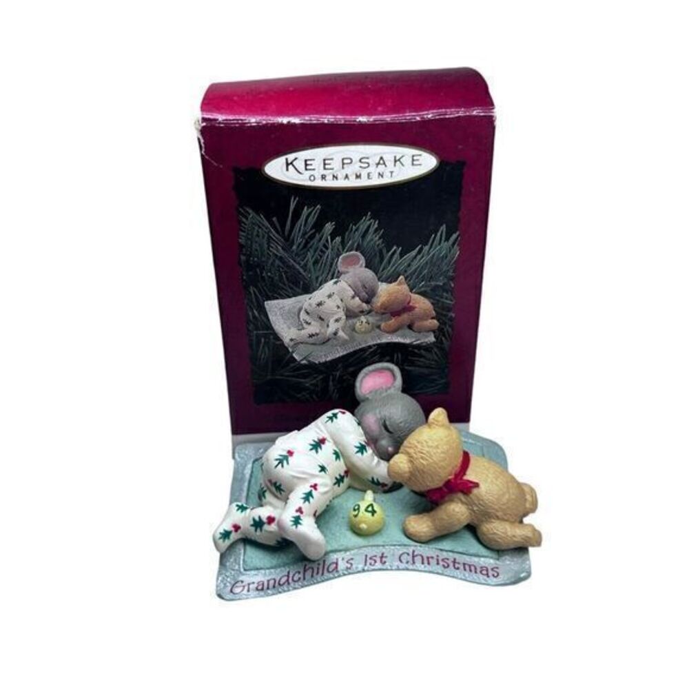Hallmark Keepsake Ornament Grandchild First Christmas 1994 Clip-On‎ Newborn
